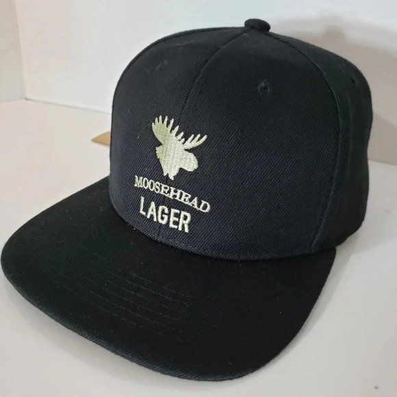 NWT,Moosehead Lager Mens Black Snapback  Hat. - Picture 1 of 6